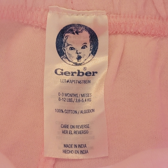 GERBER ♡ Precious Sweet Baby Girl Pink|Brown|Tan 2pc Leopard Print Outfit NB|3M - Picture 16 of 17